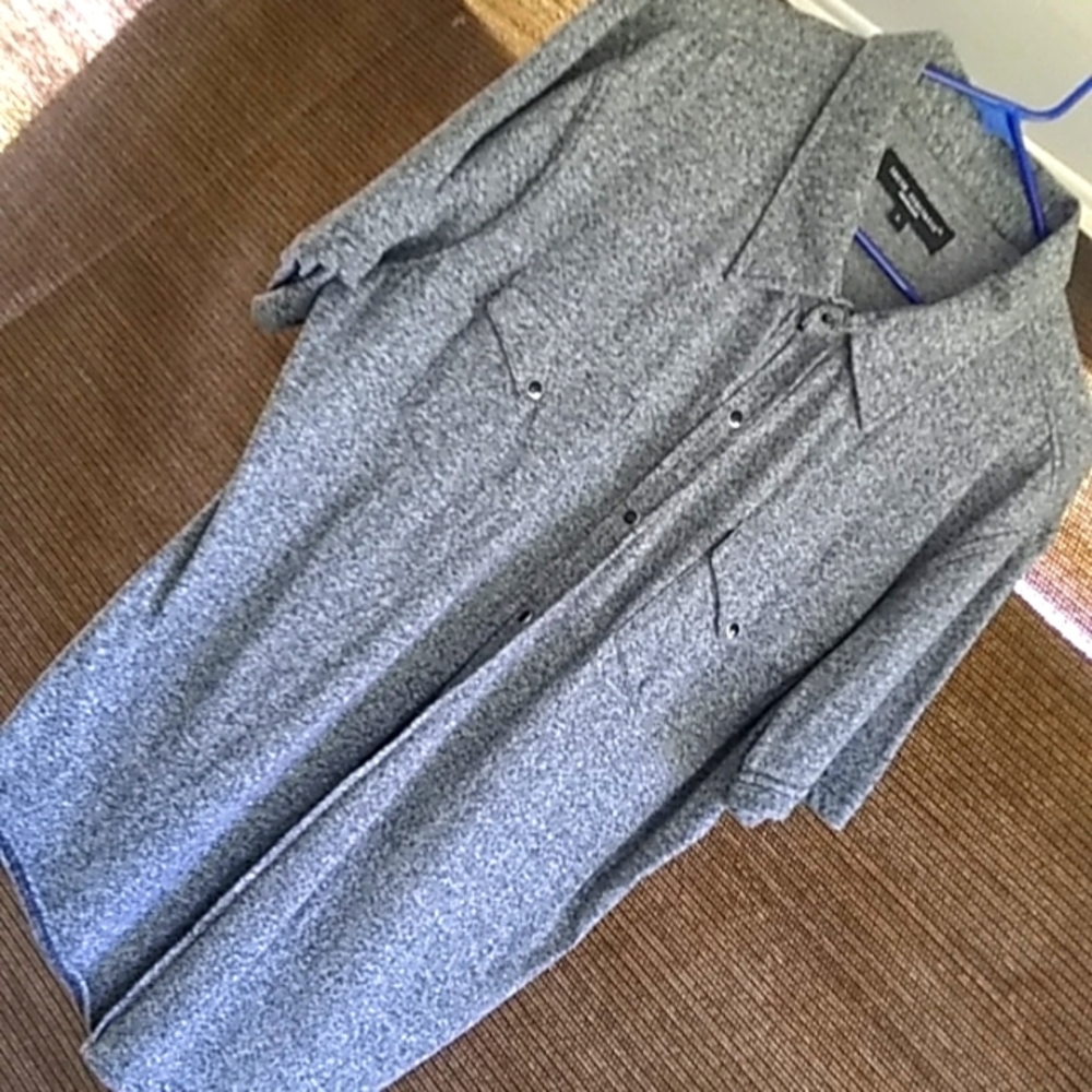 Cool contemporary short sleeve button down. size L